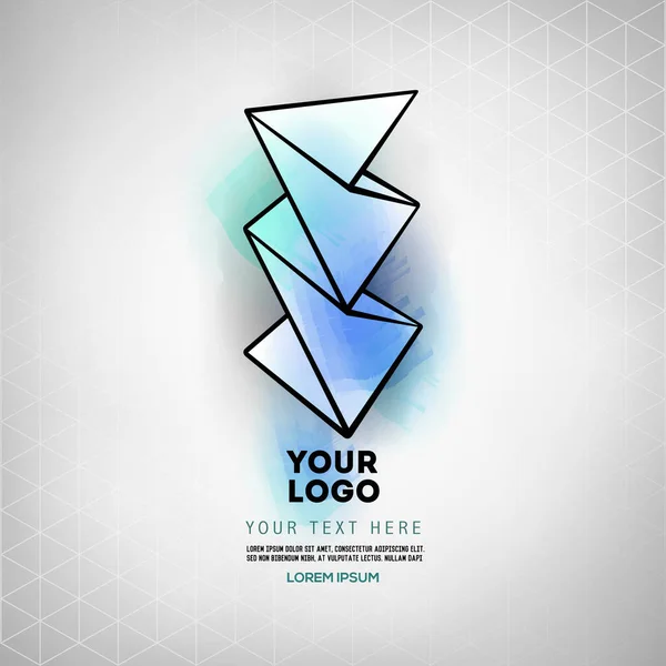 Vektör geometrik figür logo tasarımı — Stok Vektör