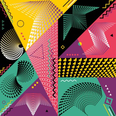 Soyut özgeçmiş ayarlandı. 80 'ler-90' ların modası