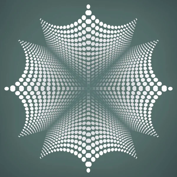 Élément géométrique abstrait avec effet de distorsion — Image vectorielle