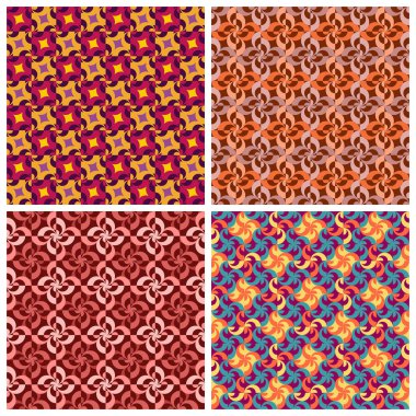 Vektör soyut geometrik element kalıpları ayarlandı