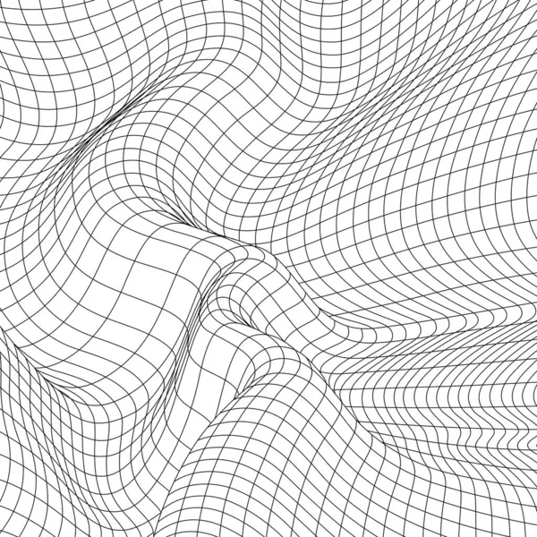 Patrón de líneas abstractas vectoriales. Fondo de ondas — Vector de stock