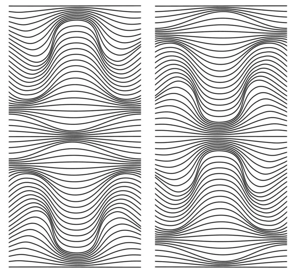 Vector abstract line patterns set. — Stock Vector