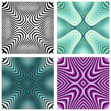 Vektör soyut süsleme kalıpları ayarlandı