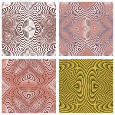 Vektör soyut süsleme kalıpları ayarlandı