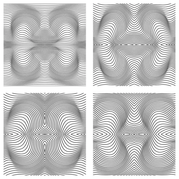 矢量抽象线模式集. — 图库矢量图片