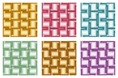 Vektör çizgili ritmik elementler ayarlandı