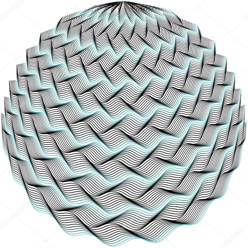 Vector geometric circle with distorted elements
