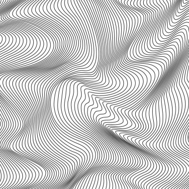 Vektör soyut çizgileri deseni. Dalga arkaplanı