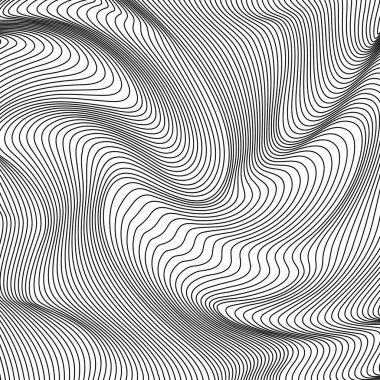 Vektör soyut çizgileri deseni. Dalga arkaplanı