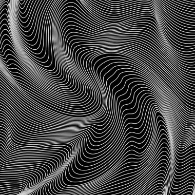 Vektör soyut çizgileri deseni. Dalga arkaplanı