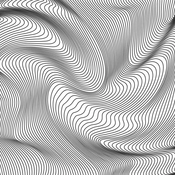 Patrón de líneas abstractas vectoriales. Fondo de ondas — Archivo Imágenes Vectoriales