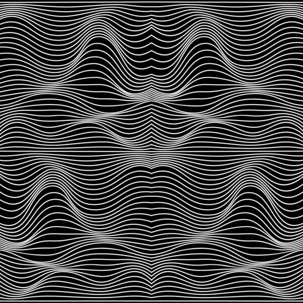 Modèle de lignes abstraites vectorielles. Fond des vagues — Image vectorielle