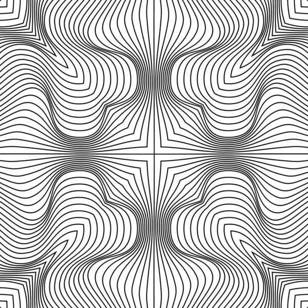 Modèle de lignes abstraites vectorielles. Fond des vagues — Image vectorielle