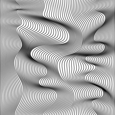 Vektör soyut çizgileri deseni. Dalga arkaplanı