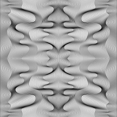 Vektör soyut çizgileri deseni. Dalga arkaplanı