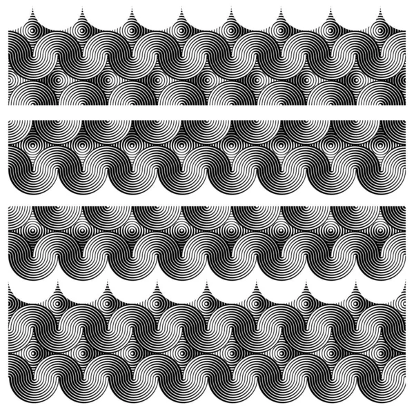 Formes géométriques rayures avec effet de distorsion — Image vectorielle