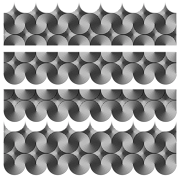 Formes géométriques rayures avec effet de distorsion — Image vectorielle