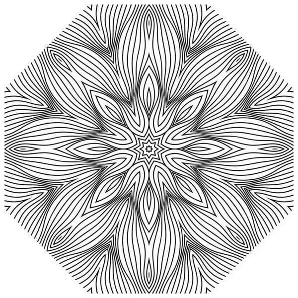 Vektor abstrakt mosaik handritad linje konst Mandala — Stock vektor