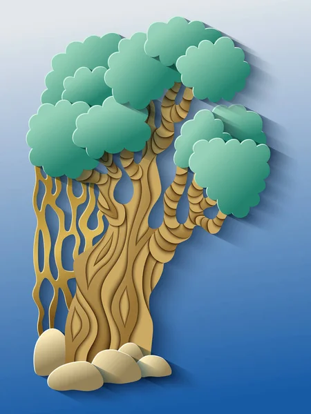 볼루 미터 나무에 대한 현대 의 벡터 그림 — 스톡 벡터