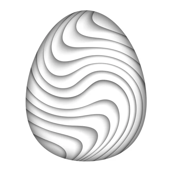 Papel vectorial huevo cortado ilustración moderna — Vector de stock