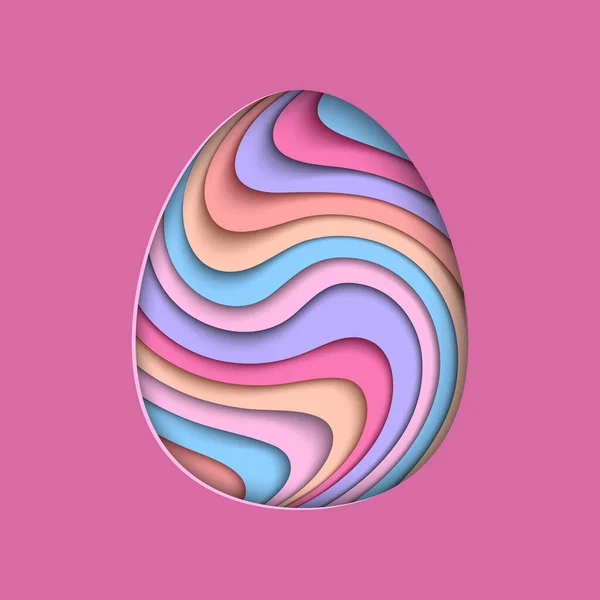 Hârtie vectorială tăiată ou ilustrație modernă . — Vector de stoc