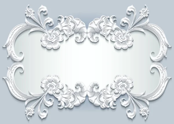 Floral vector vintage border — Stock Vector