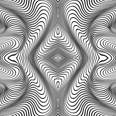 Vektör soyut çizgileri deseni. Dalga arkaplanı