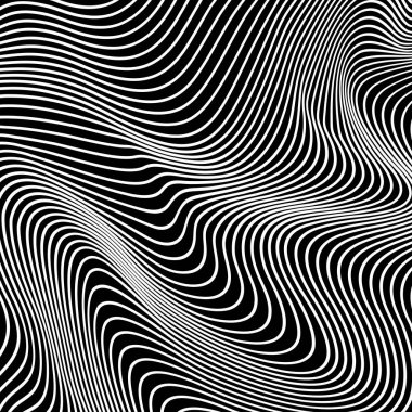 Vektör soyut çizgileri deseni. Dalga arkaplanı