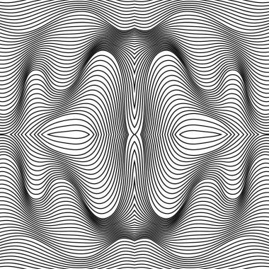 Vektör soyut çizgileri deseni. Dalga arkaplanı