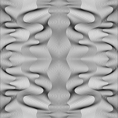 Vektör soyut çizgileri deseni. Dalga arkaplanı