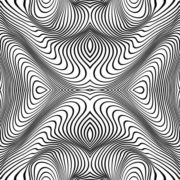 Patrón de líneas abstractas vectoriales. Fondo de ondas — Vector de stock