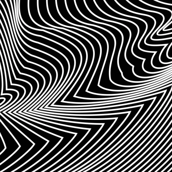 Patrón de líneas abstractas vectoriales. Fondo de ondas — Vector de stock