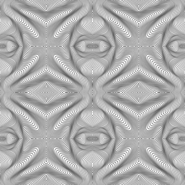 Patrón de líneas abstractas vectoriales. Fondo de ondas — Archivo Imágenes Vectoriales