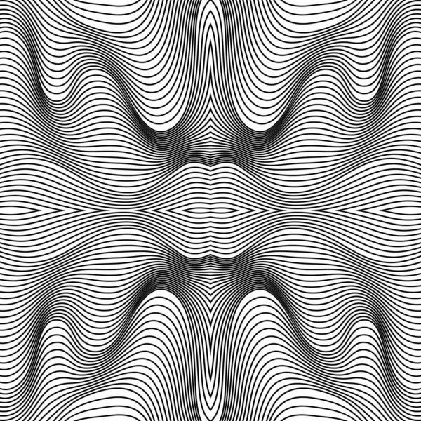Patrón de líneas abstractas vectoriales. Fondo de ondas — Archivo Imágenes Vectoriales