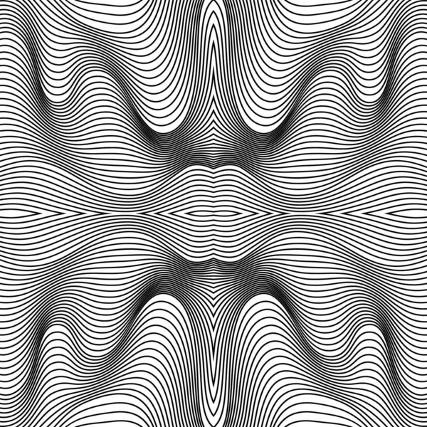 Patrón de líneas abstractas vectoriales. Fondo de ondas — Vector de stock