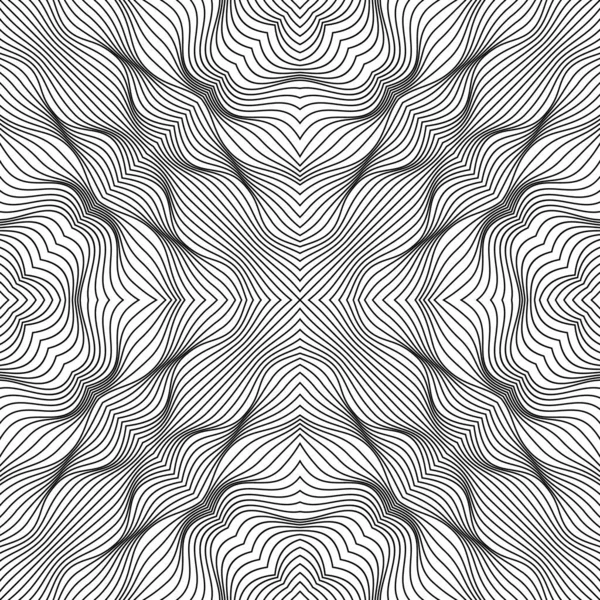 Patrón de líneas abstractas vectoriales. Fondo de ondas — Vector de stock