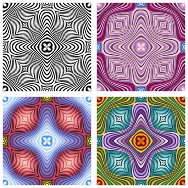 Vektör soyut süsleme kalıpları ayarlandı