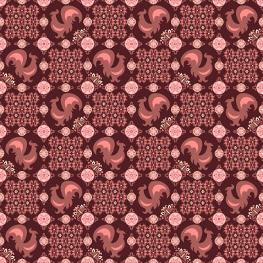 Soyut süslemeli yama pürüzsüz desen