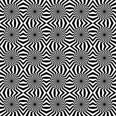 Çarpıtma efektli vektör geometrik deseni