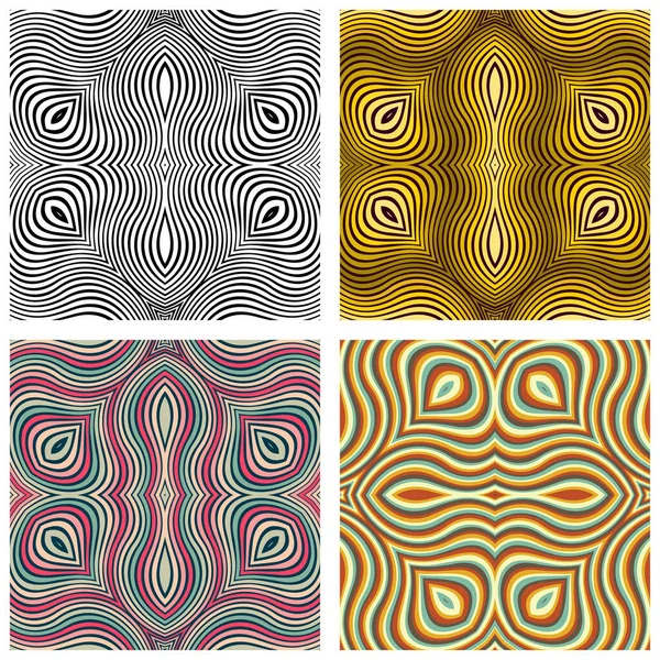 Conjunto de patrones ornamentales abstractos vectoriales — Vector de stock