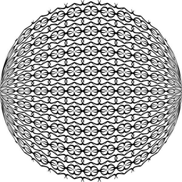 Cercle géométrique vectoriel avec éléments déformés — Image vectorielle