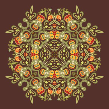 Vektör etnik soyut çiçek çizimi