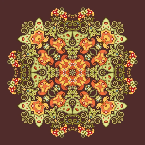 Vektor ethnische abstrakte Blume Illustration — Stockvektor