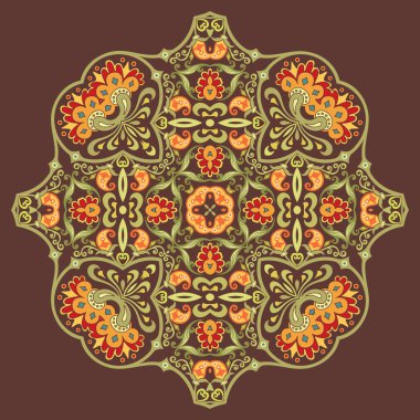 Vektör etnik soyut çiçek çizimi