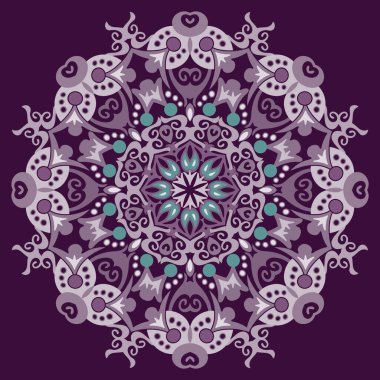 Vektör etnik soyut çiçek çizimi