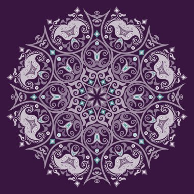 Vektör etnik soyut çiçek çizimi