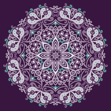 Vektör etnik soyut çiçek çizimi