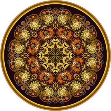 Vektör etnik soyut çiçek çizimi