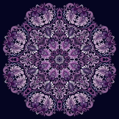 Vektör etnik soyut çiçek çizimi