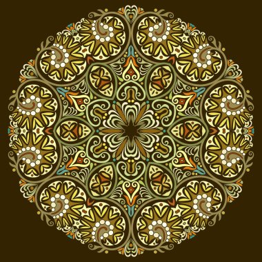 Vektör etnik soyut çiçek çizimi